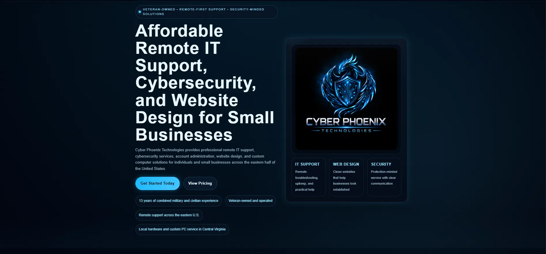 Cyber Phoenix Technologies website